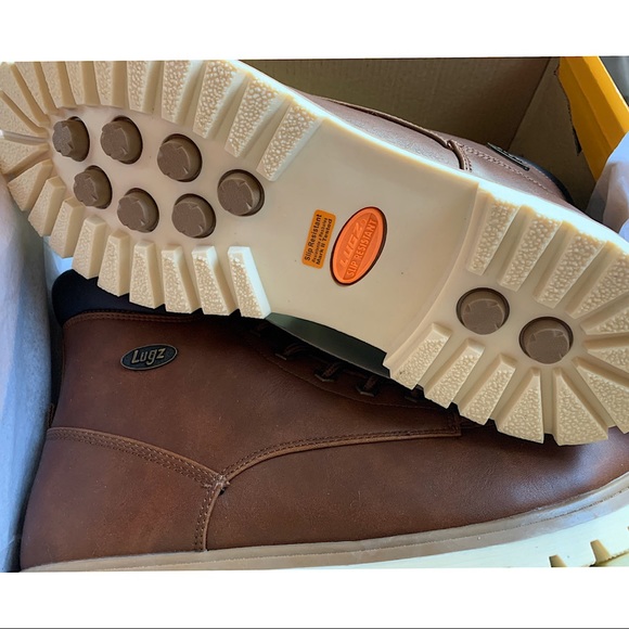 NEW! Lugz Folsom Leather Mens Boots NIB Size 12 - Picture 2 of 2